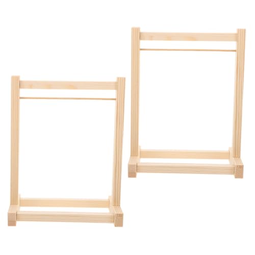 TOYANDONA 2 Stück Mini Kleider Rack Regal für Puppen Kleidung Organizer für Puppenhaus Möbel Zubehör Fördert Kreatives und Organisation von TOYANDONA