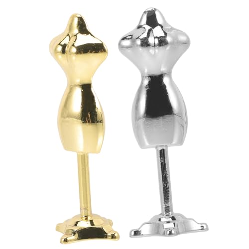TOYANDONA 2 Stück Puppenständer Glänzend Gold Silber Kleine Kleiderbügel für Puppenkleider Schmuck für Kreativ DIY und Puppenhaus Dekoration TOYANDONA 2 Stück Puppenständer Glänzend Gold Silber Kleine Kleiderbügel für Puppenkleider Schmuck für Kreativ DIY und Puppenhaus Dekoration von TOYANDONA