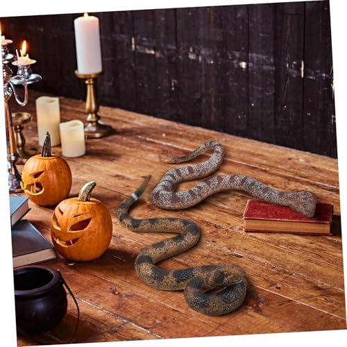 TOYANDONA 2 Stück Realistische Fake Snake aus TPR Material Detailgetreues Schlangenspielzeug für Halloween Outdoor Spaß und Tischdekoration Einfach zu Reinigen und Langlebig für Streiche und TOYANDONA 2 Stück Realistische Fake Snake aus TPR Material Detailgetreues Schlangenspielzeug für Halloween Outdoor Spaß und Tischdekoration Einfach zu Reinigen und Langlebig für Streiche und von TOYANDONA