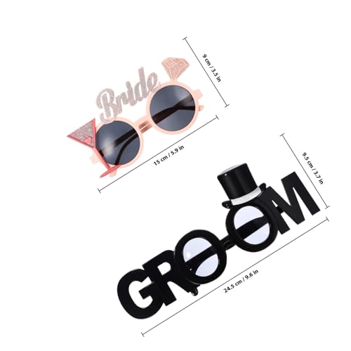 TOYANDONA 2 Stück Teiliges Lustige Braut Bräutigam Partybrille aus Kunststoff Bunte Fotorequisiten für Junggesellenabschied und Hochzeitsfeier Modische Stilvolle Eyeglasses für TOYANDONA 2 Stück Teiliges Lustige Braut Bräutigam Partybrille aus Kunststoff Bunte Fotorequisiten für Junggesellenabschied und Hochzeitsfeier Modische Stilvolle Eyeglasses für von TOYANDONA