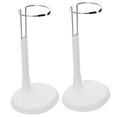 TOYANDONA 2 Stück Teiliges Puppenständer Weiß PVC Stabiles Tragbares Aufbewahrungs und Display Regal für Große Puppen für Zuhause und Laden Platzsparend und Leicht Transportierbar von TOYANDONA
