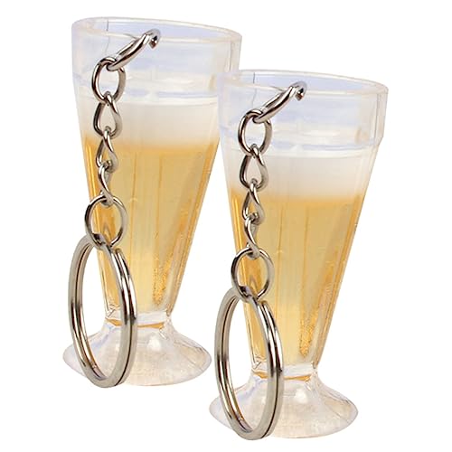 TOYANDONA 2 Stück Weinkorkenzieher Bar Untersetzer Kette Tasse Flasche Flakon Whisky Getränk Mit Deckel Bierkrüge Kreativer Schlüsselanhänger Schlüsseldekor Tasche Zum Aufhängen von TOYANDONA