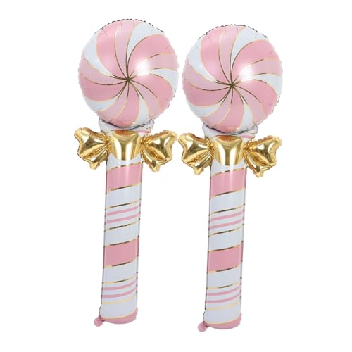TOYANDONA 2 Stück Zuckerstangenballons Dekoration Weihnachten Party Zuckerstange Ballon Geburtstag Luftballons für weihnachtsfeier liefert Folienballon Aluminiumfolie Rosa TOYANDONA 2 Stück Zuckerstangenballons Dekoration Weihnachten Party Zuckerstange Ballon Geburtstag Luftballons für weihnachtsfeier liefert Folienballon Aluminiumfolie Rosa von TOYANDONA