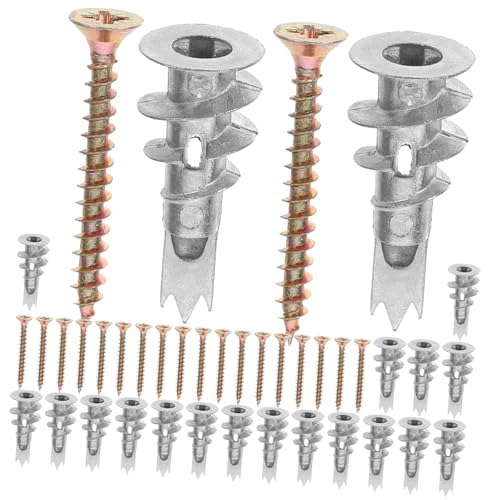 TOYANDONA 20 Sätze Schrauben und Dübelset für Gipskarton Selbstschneidende Wandanker mit Spiraldesign Vielseitig Einsetzbar für Heimdekoration und Einfache Langlebige Befestigungslösungen von TOYANDONA