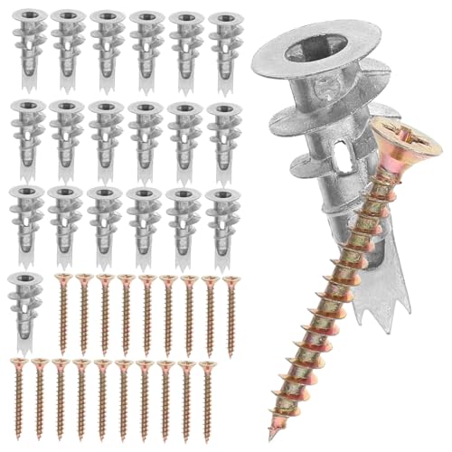 TOYANDONA 20 Sätze Selbstbohrende Rigipsdübel und Schrauben Set für Schnelle und Einfache Wandmontage für Badezimmer Küche Bilderrahmen und von TOYANDONA