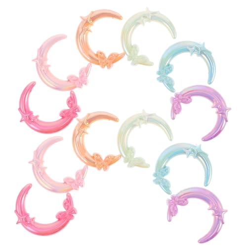 TOYANDONA 20 Stück Acryl Mondperlen für Diy Handwerksprojekte Schlüsselanhänger Stiftzubehör und Armbänder Einzigartiges Design für Kreative von TOYANDONA