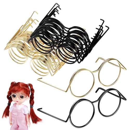 TOYANDONA 20 Stück Mini-Puppenbrillen Metalldrahtrand Klare Brillen Stoffpuppen-Anziehbrillen Klassische Retro-Sonnenbrillen Für Bastelarbeiten Puppen Haustiere Kostüme Cosplay TOYANDONA 20 Stück Mini-Puppenbrillen Metalldrahtrand Klare Brillen Stoffpuppen-Anziehbrillen Klassische Retro-Sonnenbrillen Für Bastelarbeiten Puppen Haustiere Kostüme Cosplay von TOYANDONA