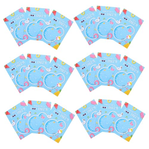 TOYANDONA 20 Stück Pool Party Einladungskarten mit Tropischem Design Stabile Geburtstags und Sommerparty Einladungen für Jungen Mädchen Teenager für Schwimmbad Strand und Sommerfeste von TOYANDONA