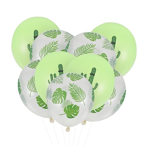 TOYANDONA 20 Stück Schildkrötenblatt-Ballon Partyzubehör Geburtstag Partyballons Palmenballon weihnachts luftballons weihnachtsballons Luau-Ballons Luau-Partydekorationen Emulsion Green von TOYANDONA