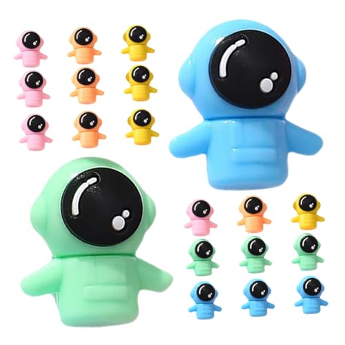 TOYANDONA 20 Stück Teiliges Mini Radiergummi Set mit Astronauten Bunte Kleine Bleistiftradierer für Schmierfreie Kompakte Radiergummis als Schulgeschenke und Party Mitgebsel von TOYANDONA