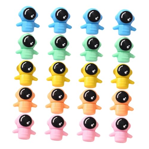 TOYANDONA 20 Stück Teiliges Mini Radiergummi Set mit Bunten Astronautenmotiven Niedliche Schulmaterialien für Kindergeburtstag Klassenzimmerpreise Kreative Party Mitgebsel für Jungen und von TOYANDONA