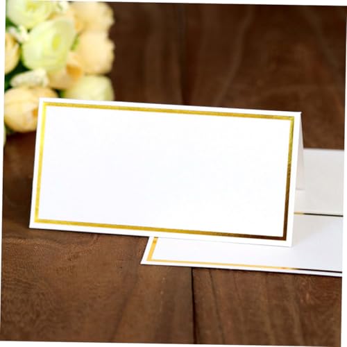 TOYANDONA 20 Stück Teiliges Tischkärtchen Effekt und Heißfolienprägung Edle Weiße und Goldene Platzkarten für Hochzeit Feier Restaurant und Elegante Namenskarten zur Tischdekoration TOYANDONA 20 Stück Teiliges Tischkärtchen Effekt und Heißfolienprägung Edle Weiße und Goldene Platzkarten für Hochzeit Feier Restaurant und Elegante Namenskarten zur Tischdekoration von TOYANDONA