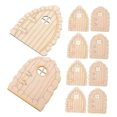 TOYANDONA 20 Stück Unfertige Holz Feentüren für Diy Garten Dekoration Miniatur Tür für Feengärten Puppenhaus Zubehör Gestaltung und Kreative Bastelprojekte von TOYANDONA