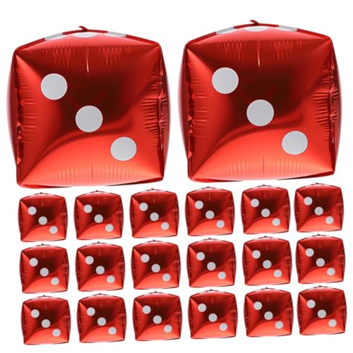 TOYANDONA 20 Stück Würfelballons im Hintergrund luftballons balloons ballonie wasserballon Geburtstag Rosa Spielthema-Partydekorationen für Erwachsene aufblasbare Aluminiumfolie rot TOYANDONA 20 Stück Würfelballons im Hintergrund luftballons balloons ballonie wasserballon Geburtstag Rosa Spielthema-Partydekorationen für Erwachsene aufblasbare Aluminiumfolie rot von TOYANDONA