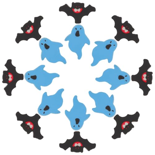TOYANDONA 200 Stück Halloween Radiergummis Mini Kawaii Fledermaus Geist Motiv Niedliche Bleistiftradierer für Schüler Klassenzimmer Belohnungen Partygeschenke Schuldekorationen von TOYANDONA
