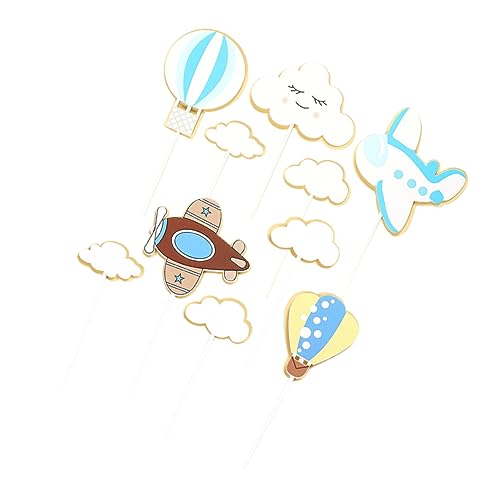 TOYANDONA Mädchen Jungen Geburtstag Kuchen Dekorationen 20 Stücke Party Cupcake Topper Wolke Flugzeug Design TOYANDONA Mädchen Jungen Geburtstag Kuchen Dekorationen 20 Stücke Party Cupcake Topper Wolke Flugzeug Design von TOYANDONA