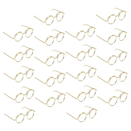 TOYANDONA 20st Metallbrille DIY-puppenbrille Minipuppenbrille Brille Zum Anziehen Der Puppe Puppenbekleidungszubehör Entzückende Mini-Brille Brillenrequisiten Zum Anziehen Golden TOYANDONA 20st Metallbrille DIY-puppenbrille Minipuppenbrille Brille Zum Anziehen Der Puppe Puppenbekleidungszubehör Entzückende Mini-Brille Brillenrequisiten Zum Anziehen Golden von TOYANDONA