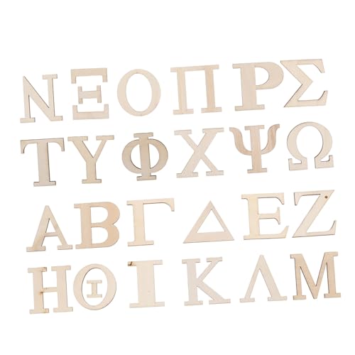TOYANDONA 24 Stück Griechische Alphabet-Buchstaben Für Lernspielzeug, Unlackierte Holzbuchstaben Für DIY-bastelarbeiten Für Die Frühkindliche Entwicklung Und Kreative Projekte TOYANDONA 24 Stück Griechische Alphabet-Buchstaben Für Lernspielzeug, Unlackierte Holzbuchstaben Für DIY-bastelarbeiten Für Die Frühkindliche Entwicklung Und Kreative Projekte von TOYANDONA