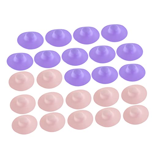 TOYANDONA 24St Simulationshut doll Accessories Puppenhut Kleiner Hut für Puppe Heimdekoration Etikettendekoration Kappe Stehlampe Dekoration Auto Puppenzubehör Miniatur winzige Hüte PVC von TOYANDONA
