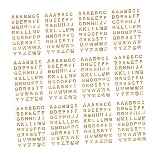 TOYANDONA 25 Blatt Selbstklebende Buchstabenaufkleber Hot Stamping Alphabet Sticker Transparent Goldfarbene Dekorative Aufkleber für Scrapbooking Notizbuch Basteln von TOYANDONA