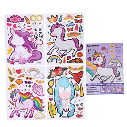 TOYANDONA 25blätter Einhorn- Aufkleber Mix Und Sticker Für Mädchen Party- Bastelprojekt Cover Designs von TOYANDONA