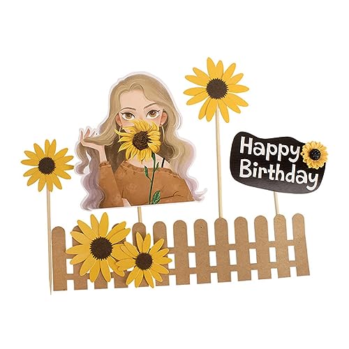 TOYANDONA 25st Kucheneinsatz Topper Für Kuchen Sonnenblumen-cupcake-topper Dekorationen Tortenaufsatz Mit Sonnenblumen-kuchendekoration Hochzeitsdeko Praktischer Tortenaufsatz Bambusstab TOYANDONA 25st Kucheneinsatz Topper Für Kuchen Sonnenblumen-cupcake-topper Dekorationen Tortenaufsatz Mit Sonnenblumen-kuchendekoration Hochzeitsdeko Praktischer Tortenaufsatz Bambusstab von TOYANDONA