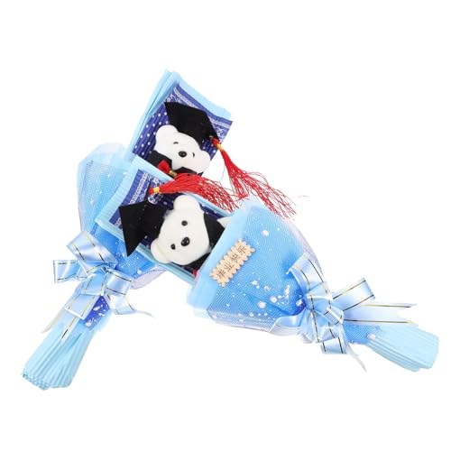TOYANDONA 2St Graduierungsstrauß Plüsch Dekorationen Schwarze Girlande Absolventenstrauß Golddekor abschlussgeschenk bläulich Blumenbankett mit Bärenpuppe Absolvent präsentiert Plastik Blue TOYANDONA 2St Graduierungsstrauß Plüsch Dekorationen Schwarze Girlande Absolventenstrauß Golddekor abschlussgeschenk bläulich Blumenbankett mit Bärenpuppe Absolvent präsentiert Plastik Blue von TOYANDONA