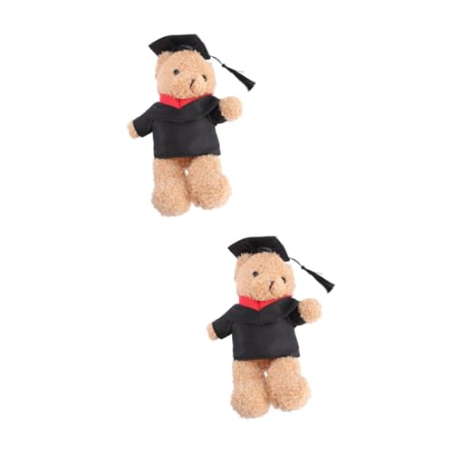 TOYANDONA 2st Abschluss Geschenk Bär Akademisch Abschlussgeschenk Plüsch Schrecken Klasse 2021 Ausgestopfte Bärenpuppen Stoffpuppen Mini Figur Plüschstoffe Schmücken Tier von TOYANDONA