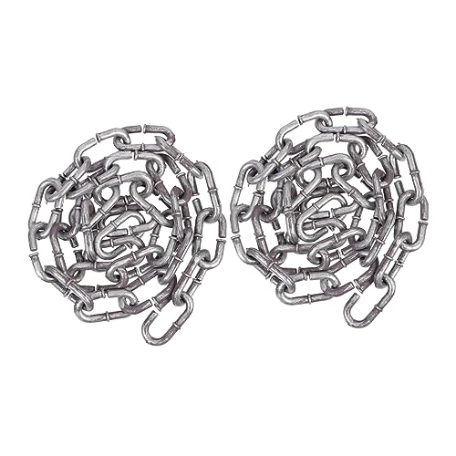 TOYANDONA 2pcs Halloween Simulation Eisen Kette Auto Prop Kunststoff Barriere Kette Für Cosplay von TOYANDONA