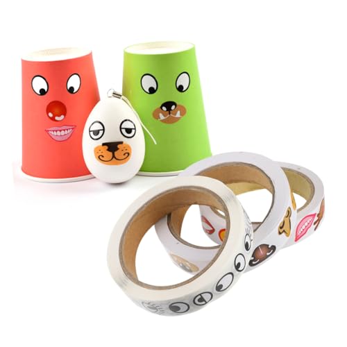 TOYANDONA 3 Rollen Cartoon Augen Nasen Mund Aufkleber mit Selbstklebenden Sticker DIY Bastelprojekt Notizbuch Dekoration Kreative Materialien und Farbig TOYANDONA 3 Rollen Cartoon Augen Nasen Mund Aufkleber mit Selbstklebenden Sticker DIY Bastelprojekt Notizbuch Dekoration Kreative Materialien und Farbig von TOYANDONA