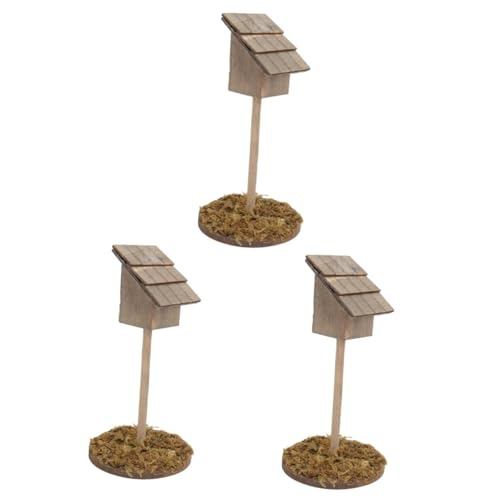 TOYANDONA 3 STK Puppenhaus Hirtenvogel DIY-Ornamente Action-Figuren-Spielzeug vogelhaus Country Style Spielset aus Holz Spielzeuge Mini-Bastelarbeiten Miniatur schmücken von TOYANDONA
