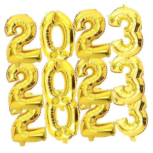 TOYANDONA Aluminiumfolie Luftballons Set 16 Silvester Feier TOYANDONA Aluminiumfolie Luftballons Set 16 Silvester Feier von TOYANDONA