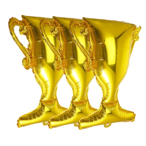 TOYANDONA 3 Stück Abschluss Dekoration Schwimmbad hoher Auftrieb für Ballons Basketball-Ballonbogen goldene ballons Partyballon Trophäenballon aus Aluminiumfolie Spiele-Party-Dekoration von TOYANDONA