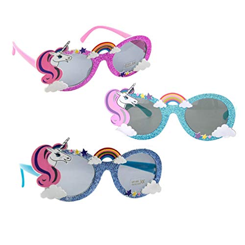 TOYANDONA 3 Stück Einhorn Sonnenbrille Einhorn Party Neuheit Sonnenbrille mit Glitzer Rahmen Lustige Kostüm Brille Einhorn Geburtstagsfeier Gunst für Kinder TOYANDONA 3 Stück Einhorn Sonnenbrille Einhorn Party Neuheit Sonnenbrille mit Glitzer Rahmen Lustige Kostüm Brille Einhorn Geburtstagsfeier Gunst für Kinder von TOYANDONA