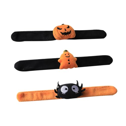 TOYANDONA 3 Stück Halloween Ring Kürbis Schlagarmbänder Halloween Schlagarmbänder Halloween Halloween Party Dekorationen Für Erwachsene Halloween Kostüm Spinnen Halloween von TOYANDONA