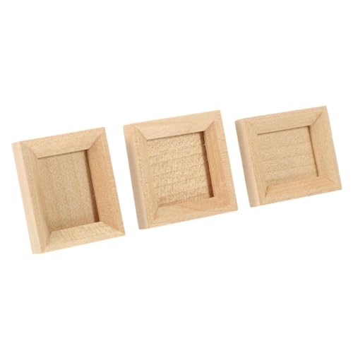 TOYANDONA 3 Stück Mini Holz Bilderrahmen Handgefertigte Miniatur Fotorahmen für Puppenhaus Dekoration Langlebig Realistische Details Vielseitig für Basteln und Mini Haus Accessoires TOYANDONA 3 Stück Mini Holz Bilderrahmen Handgefertigte Miniatur Fotorahmen für Puppenhaus Dekoration Langlebig Realistische Details Vielseitig für Basteln und Mini Haus Accessoires von TOYANDONA