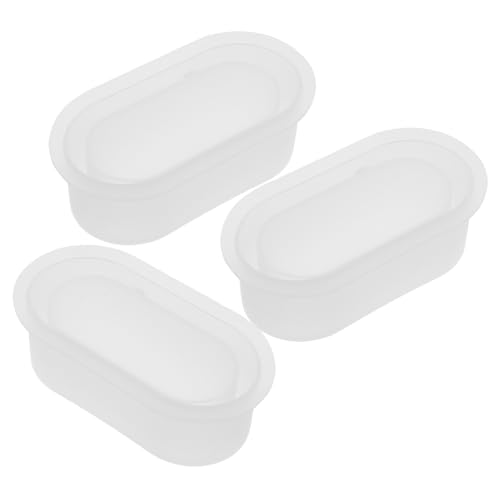 TOYANDONA 3 Stück Teiliges Blumentopf Formset Ovale Pflanzgefäßform für Sukkulenten Widerstandsfähiges Wiederverwendbares Gießform für Entformen Vielseitig für Diy Dekorationen von TOYANDONA