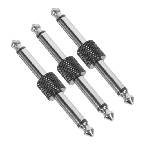 TOYANDONA 3 Stück Teiliges Gitarren Pedal Verbindungskabel Gerade Stabile Effektpedal Adapter Robustes Patchkabel Zubehör für Gitarren und Basspedale Langlebiger Schwarzer Koppler von TOYANDONA