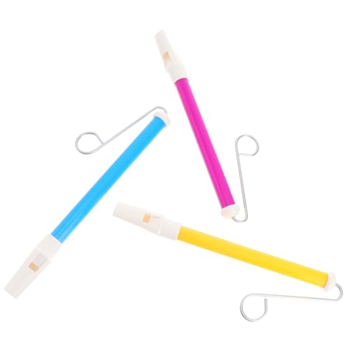 TOYANDONA 3 Stück Teiliges Slide Whistle Musikinstrument Bunte Pfeifen mit Metallgleitstange Lernspielzeug Hörvermögen und Koordination für Jungen und Mädchen von TOYANDONA