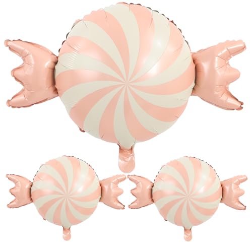TOYANDONA 3 Stück Windrad - Süßigkeitsballon Lutscher Süßigkeiten Ballonbogen - Kit Geburtstagsdeko luftballons Hochzeitsballons Geburtstagsfeier Ballon kreativer Ballon Aluminiumfolie Rose Gold von TOYANDONA