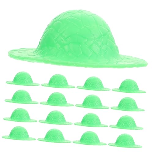 TOYANDONA 30 Stück Mini -strohhutschmuck Mini-Hut Miniaturpuppen Miniatur-puppenhüte Individuelle Mütze Für Kleiner Hut Kinderhut Mini-geburtstagshüte Süße Mützen Winziger Hut Plastik Grün von TOYANDONA