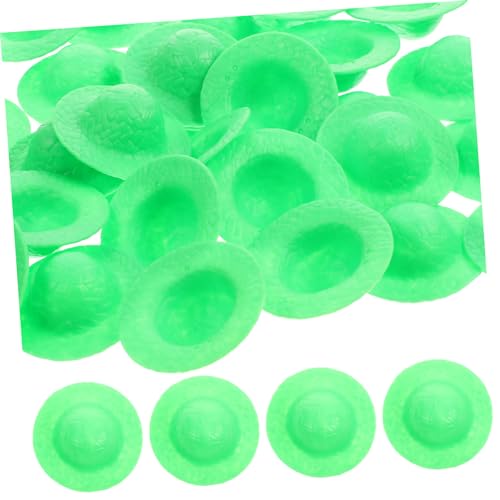 TOYANDONA 30St Mini-Hut kindertagsgeschenk plastikenten Puppenhut doll Accessories Lustig Kappe Mini-Geburtstagshüte Neonhut Trucker-Hut Puppenkopfbedeckung Miniaturhüte basteln Green von TOYANDONA