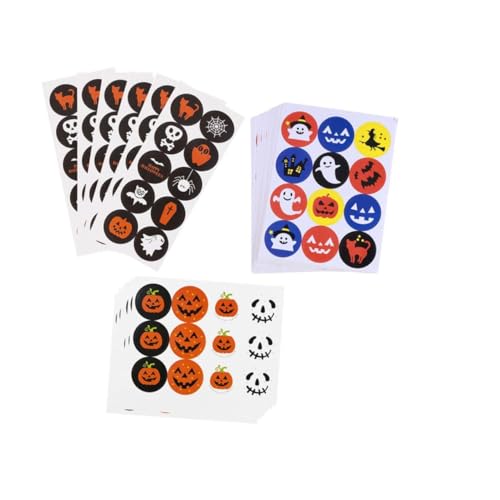 TOYANDONA 30blätter Halloween Sticker Lustige Selbstklebende Dekorationsaufkleber Mit Kürbis Und Spinnennetz Für Kreative -projekte Und Partys Für Geschenktüten Notizbücher Und von TOYANDONA