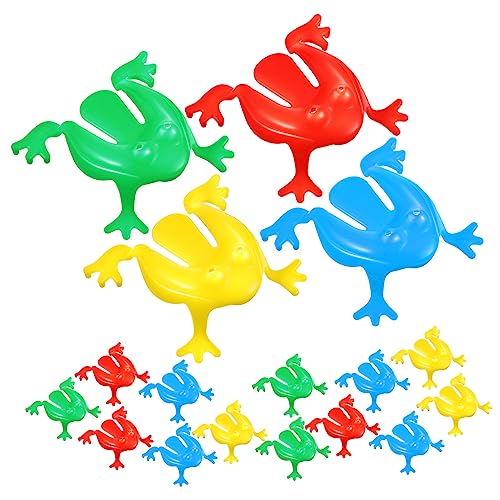 TOYANDONA 32 Stk Sprung Frosch Coole Springende Frösche Frosch Springt Spielzeug Zum Fingerdrücken Springende Frösche Masse Springende Frösche Aus Kunststoff Kind Plastik Uhrwerk Mini von TOYANDONA