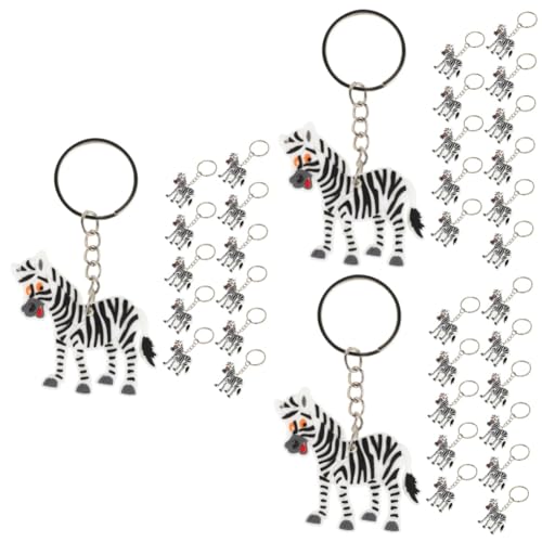 TOYANDONA 36 Stk Zebra-schlüsselanhänger Süßer Auto Schlüsselanhänger Neuheit Schlüsselanhänger Schlüsselanhänger-anhänger Schlüsselanhängerhalter Tierischer Schlüsselanhänger Schlüsselringe von TOYANDONA