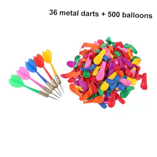 TOYANDONA 36 Stück 500 Stück Luftballons Darts Dart-ballon-spiel Metall Fliegen Markieren von TOYANDONA