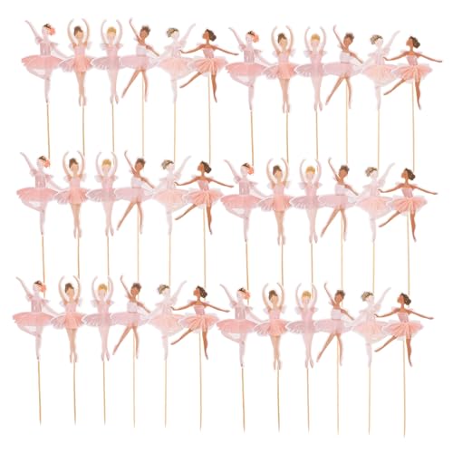 TOYANDONA 36 Stück Teiliges Ballerina Cupcake Topper in Ballet Mädchen Tortendeko mit Ballettrock Design Vielseitige Partydekoration für Geburtstag Shower Hochzeit Einfache Anwendung von TOYANDONA