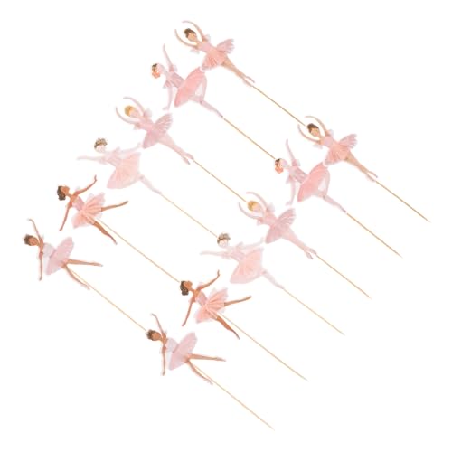 TOYANDONA 36 Stück Teiliges Ballerina Cupcake Toppers Ballett Mädchen Tortendeko Fertige Kuchenaufsätze für Geburtstag Shower Hochzeit Party Elegante Ballett Tutu Kuchen Dekoration von TOYANDONA