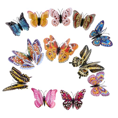 TOYANDONA 36 Stück Teiliges Schmetterling Wandsticker Doppellagige Leuchtende Dekoration Nachtlicht Schmetterlinge für Kinderzimmer Geburtstag Hochzeit Vielseitige Wand und TOYANDONA 36 Stück Teiliges Schmetterling Wandsticker Doppellagige Leuchtende Dekoration Nachtlicht Schmetterlinge für Kinderzimmer Geburtstag Hochzeit Vielseitige Wand und von TOYANDONA