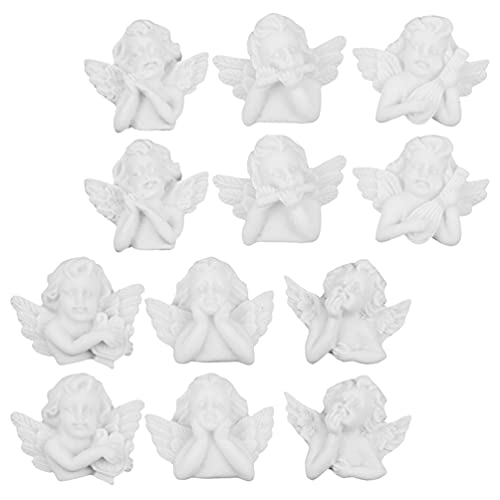 TOYANDONA 36Pcs Harz Engel Charme Mini Kinder Statue Miniatur Figuren Flatback Perlen Verzierungen für DIY Scrapbooking Telefon Fall Pullover Kette Schmuck Der von TOYANDONA